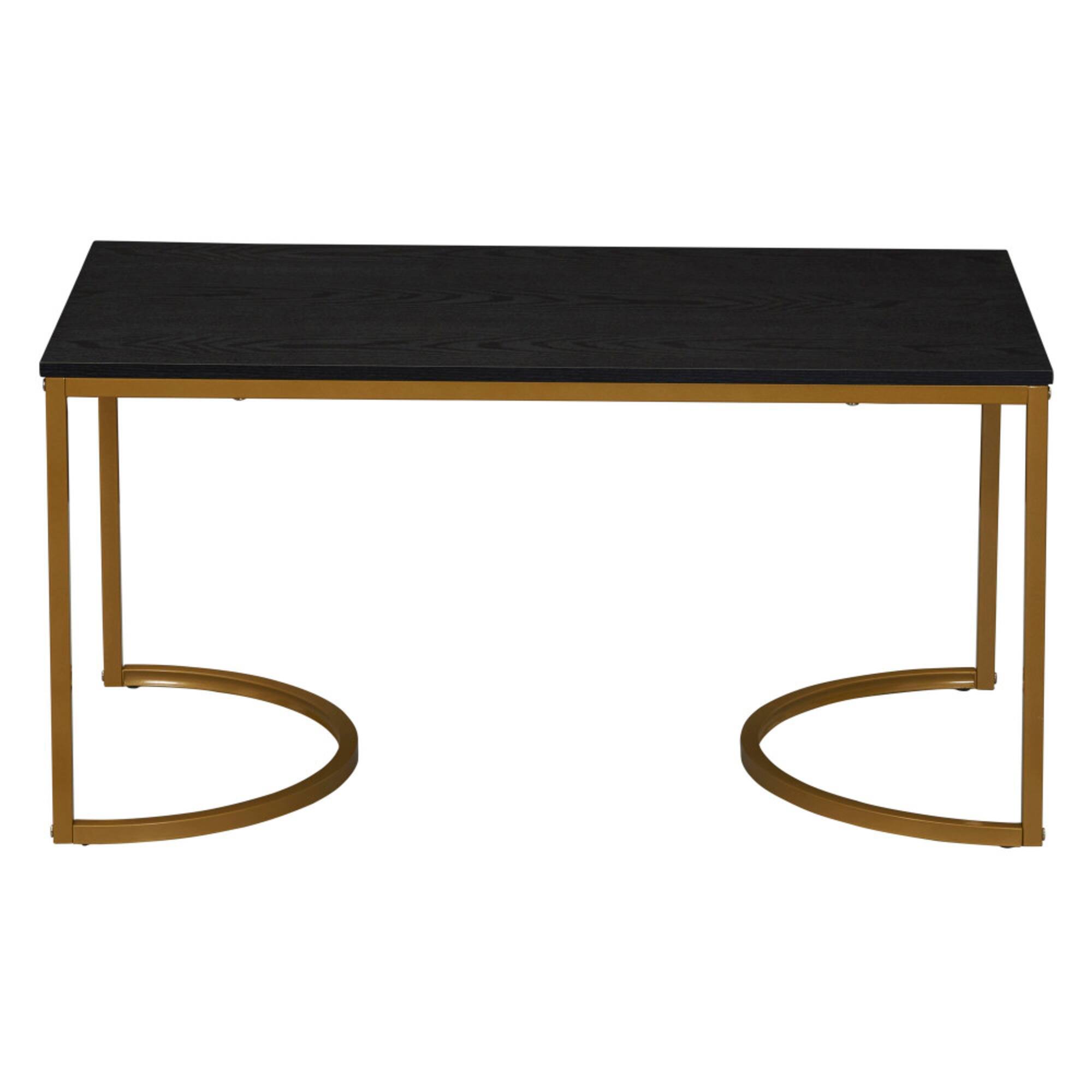 Household Essentials 39" Half Moon Rectangular Coffee Table